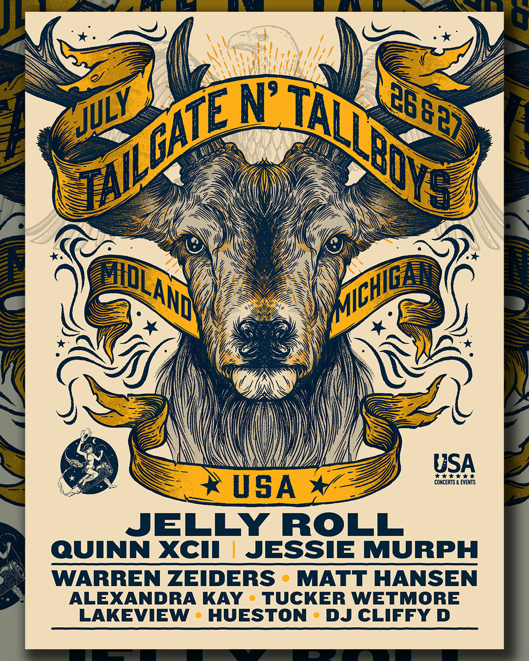 Tailgate N' Tallboys Midland, MI 2024 LIMITED EDITION Festival Poster